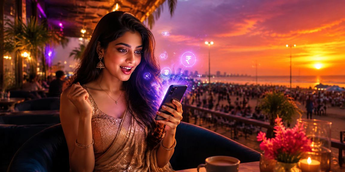 Person using mobile betting app responsibly